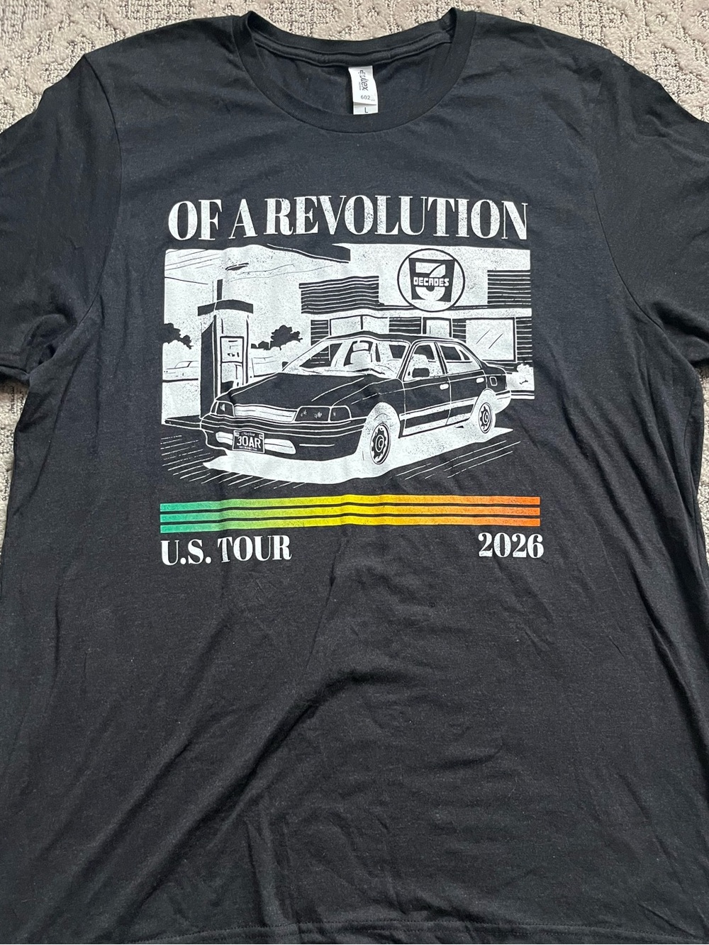🎸 '26 O.A.R. Of A Revolution Band OAR Three 3 Decades Tour Soft Unworn 2 Side T